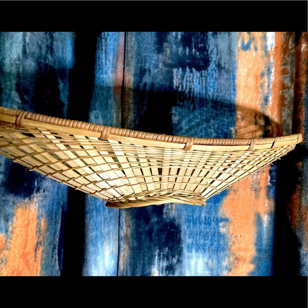 Vintage Hand Woven Basket | Unique Shape | Fall Decor | Thanksgiving | Bohemian